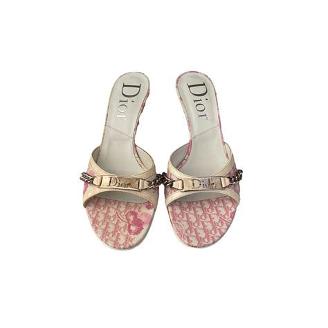 dior pink monogram blossom kitten heels|Dior kitten heels sale.